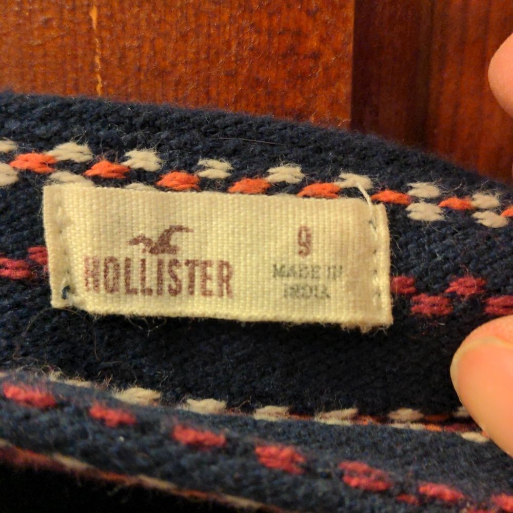 Hollister Woven Southwestern Blanket Pattern Mini Skirt Sz 9 - Picture 7 of 8